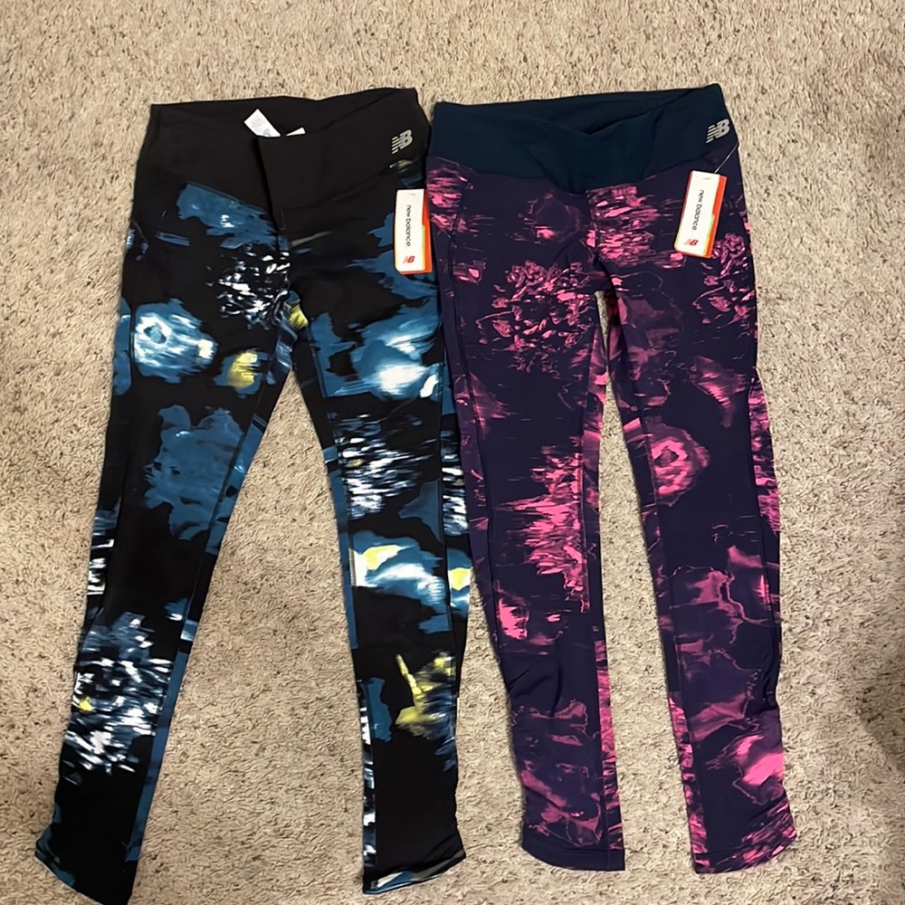 NWT 2 pairs New Balance leggings sz M